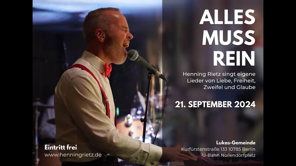 Vorschaubild zu „"Alles muss rein" - Henning singt eigene Lieder von Liebe, Freiheit, Zweifel und Glaube
